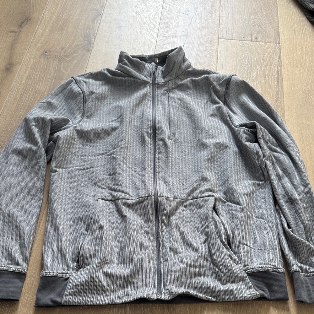 Lululemon Men's Gray Jacket herringbone print